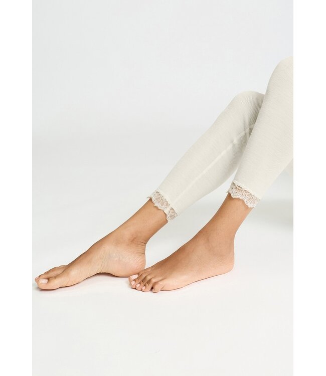 Hanro Woolen Lace Legging Misty White (070771)