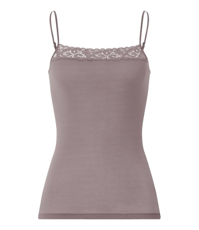 Hanro Moments Spaghetti Top Stormy Rose (071484)