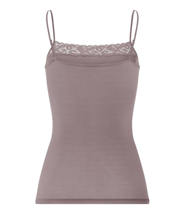 Hanro Moments Spaghetti Top Stormy Rose (071484)