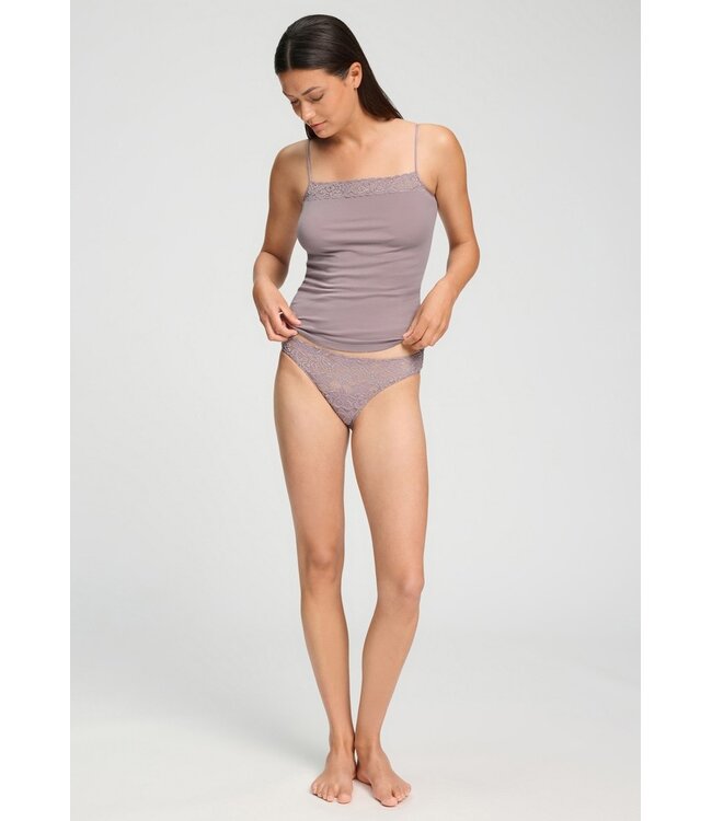 Hanro Moments Spaghetti Top Stormy Rose (071484)