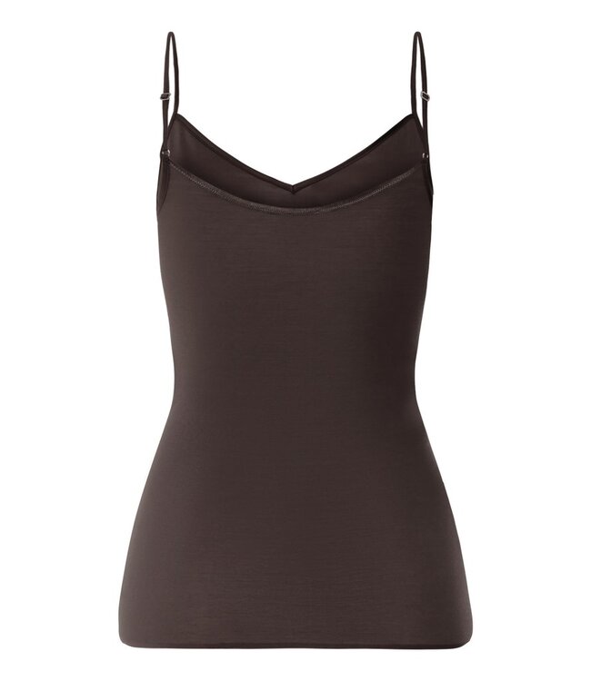 Hanro Cotton Seamless Top Dark Mocha (071601)