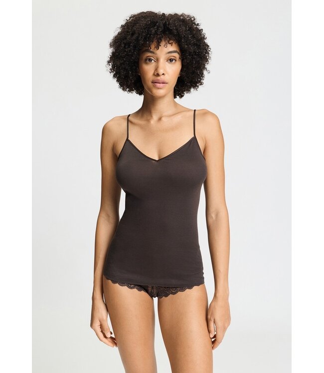 Hanro Cotton Seamless Top Dark Mocha (071601)
