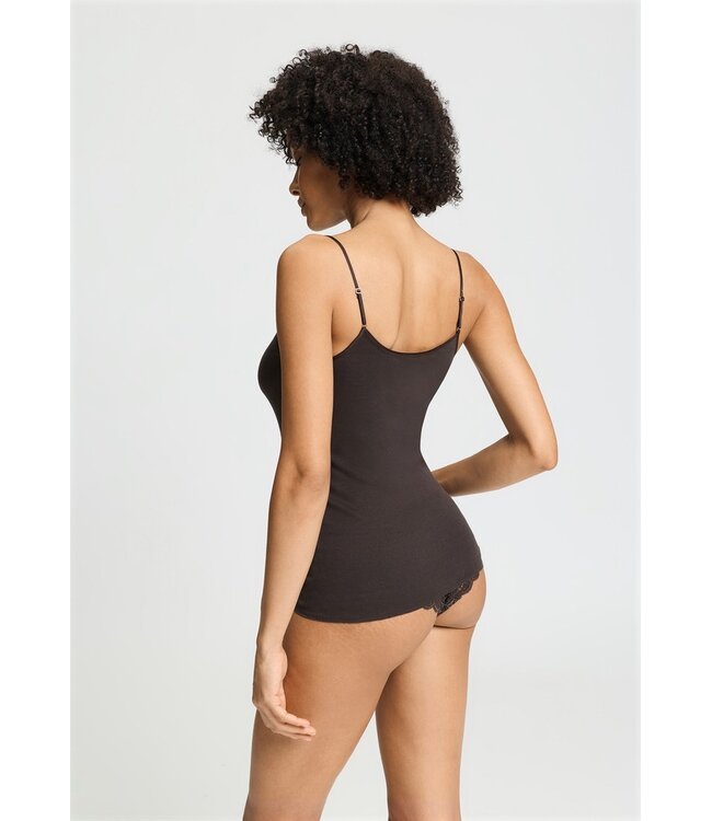 Hanro Cotton Seamless Top Dark Mocha (071601)