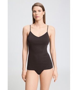 Hanro Cotton Seamless Padded Top Dark Mocha (NEW TREND)