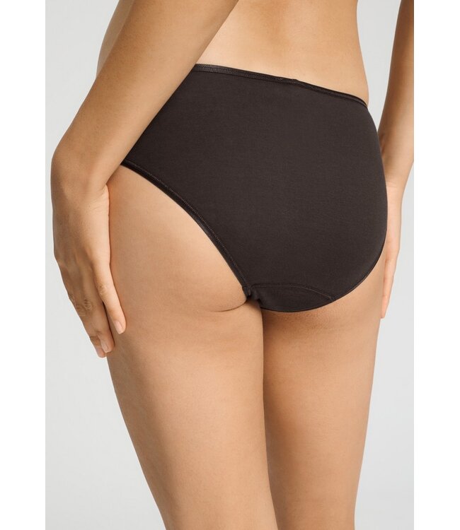 Hanro Cotton Seamless Midi Brief Dark Mocha (071626)