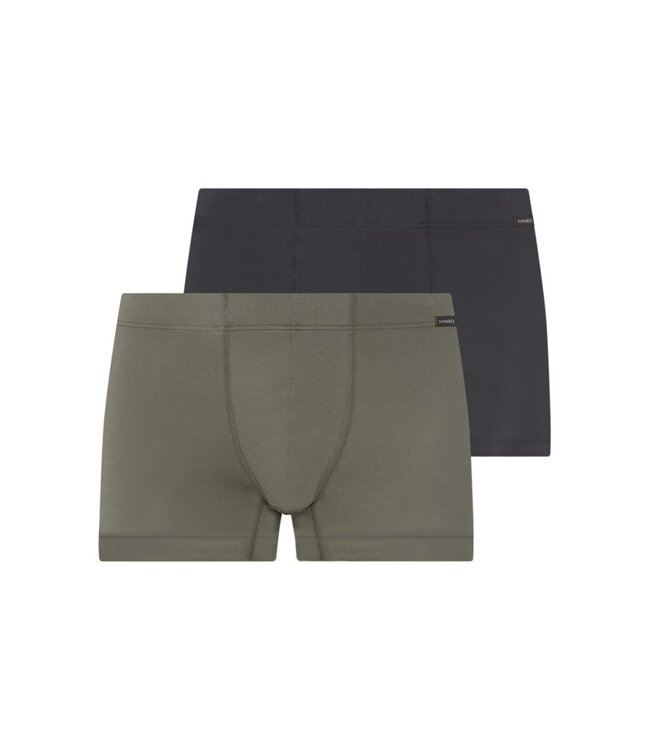 Hanro Cotton Essentials 2-Pack Charcoal Art | Smokey Olive (073079)