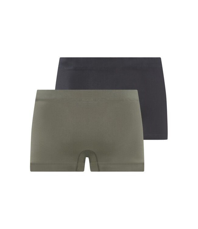 Hanro Cotton Essentials 2-Pack Charcoal Art | Smokey Olive (073079)