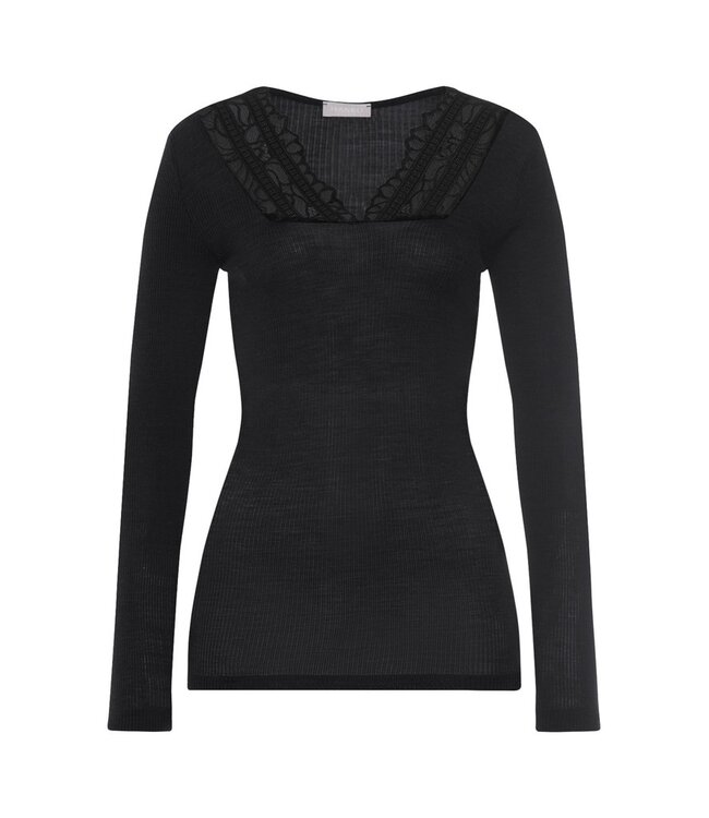 Hanro Marcia Long Sleeve Shirt Phantom (070757)