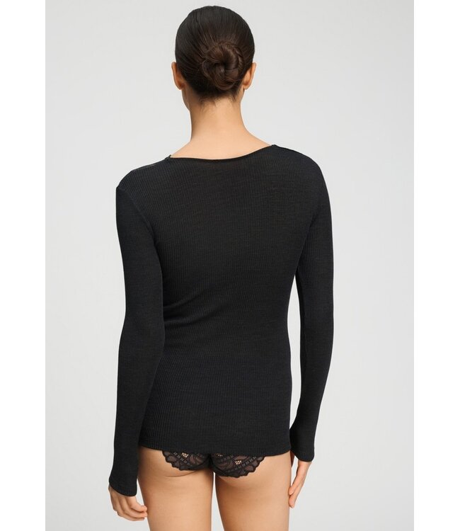 Hanro Marcia Long Sleeve Shirt Phantom (070757)