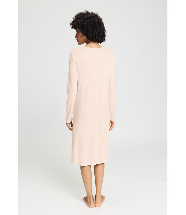 Hanro Tyra Long Sleeve Nightdress Creamy Glass (074695)