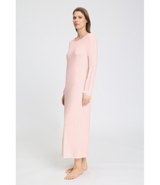 Hanro Franca Long Sleeve Nightdress 130 cm Rosewater (074691)