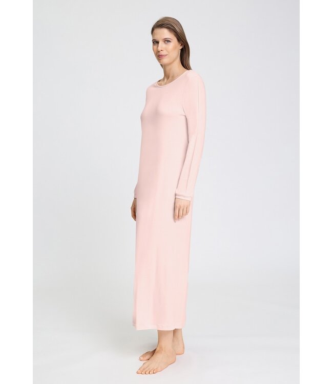 Hanro Franca Long Sleeve Nightdress 130 cm Rosewater (074691)