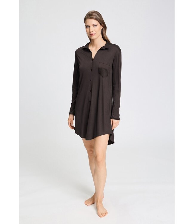 Hanro Grand Central Nightdress Dark Mocha 90 cm (077420)