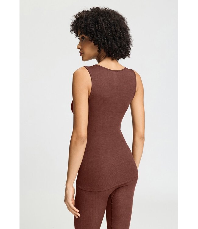 Hanro Woolen Lace Tank Top Cinnamon (070766)