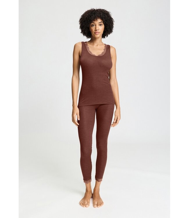 Hanro Woolen Lace Tank Top Cinnamon (070766)