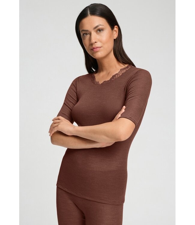 Hanro Woolen Lace Shirt Cinnamon (NEW TREND)