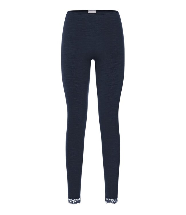 Hanro Woolen Lace Legging Deep Navy (070771)