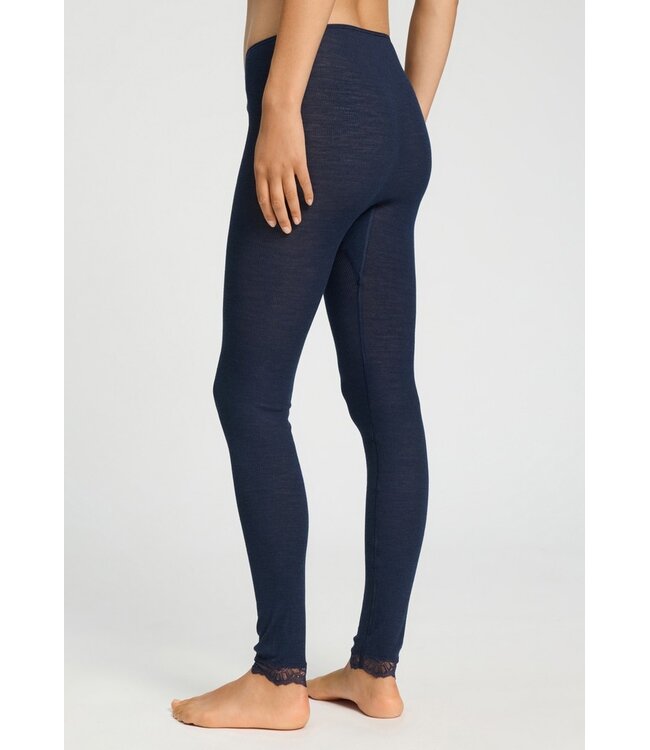 Hanro Woolen Lace Legging Deep Navy (070771)
