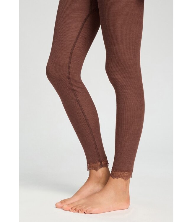 Hanro Woolen Lace Legging Cinnamon (070771)