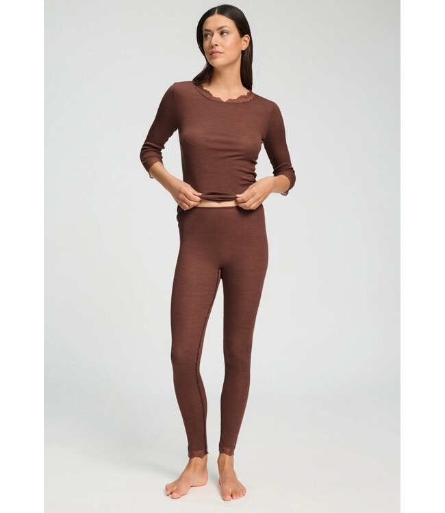 Hanro Woolen Lace Legging Cinnamon (070771)