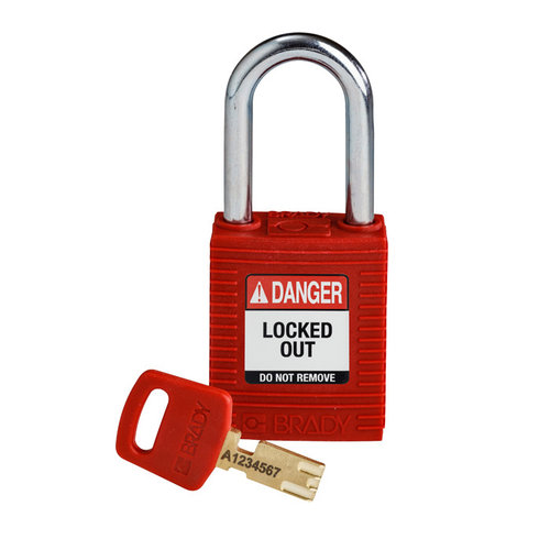 SafeKey nylon Sicherheitsvorhängeschloss rot 150321 