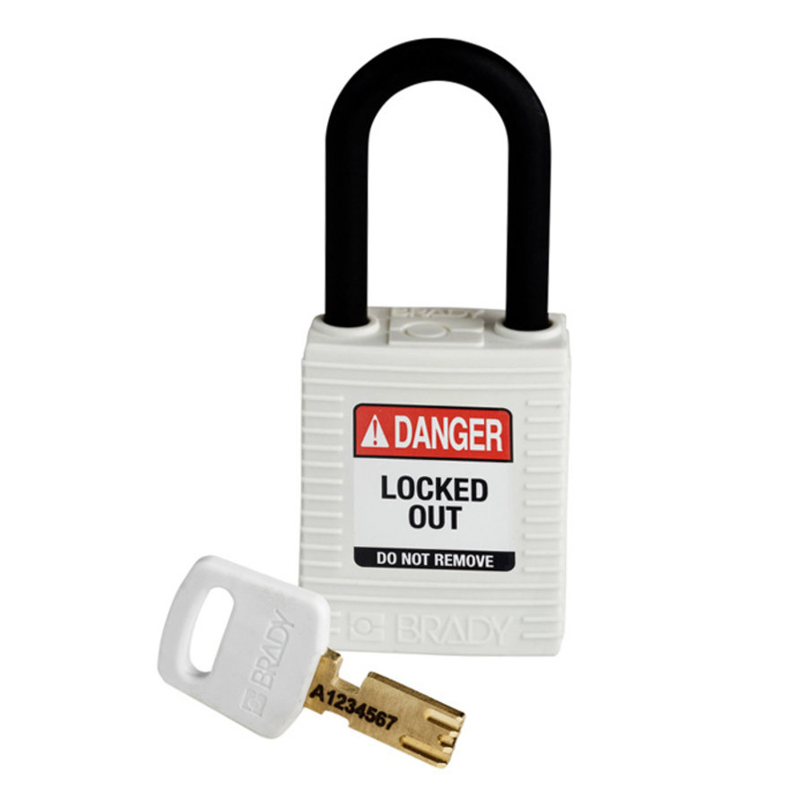 SafeKey nylon Sicherheitsvorhängeschloss weiß 150365 / 150308