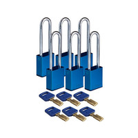 SafeKey Aluminium Sicherheitsvorhängeschloss blau 150241