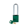 Brady SafeKey Aluminium Sicherheitsvorhängeschloss Grün 150360