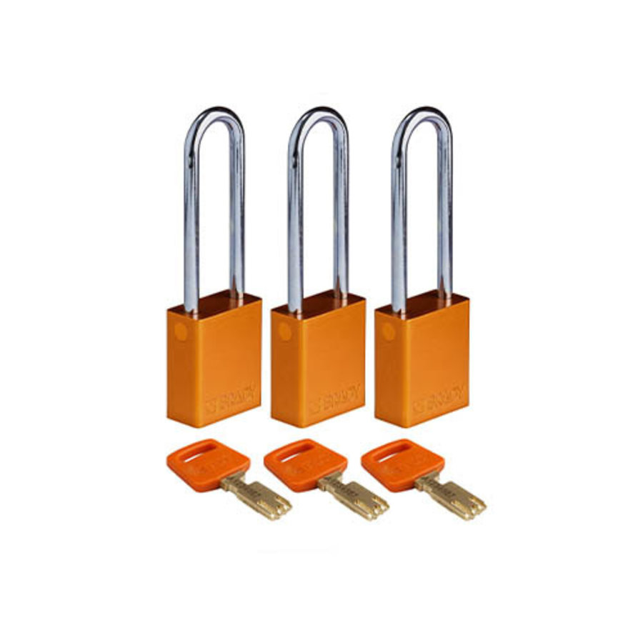 SafeKey Aluminium Sicherheitsvorhängeschloss Orange 150306