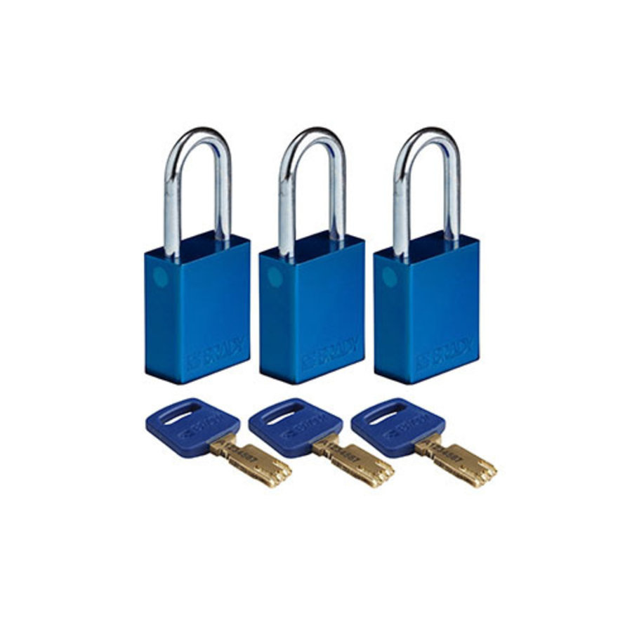 SafeKey Aluminium Sicherheitsvorhängeschloss Blau 150287