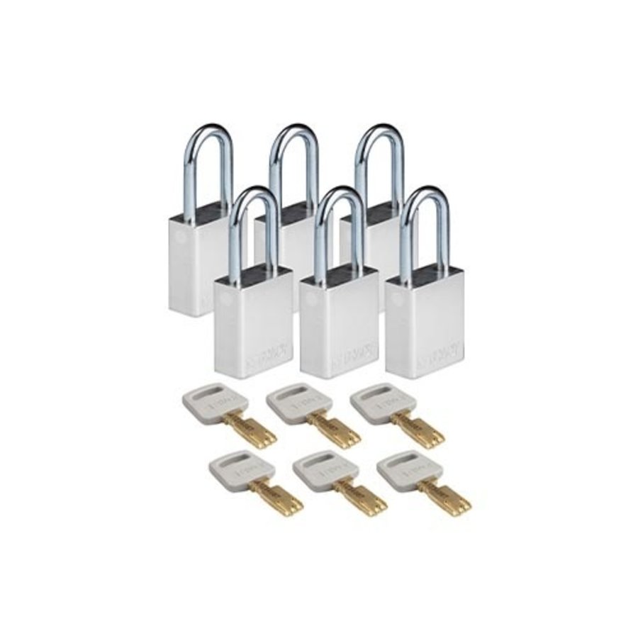 SafeKey Aluminium Sicherheitsvorhängeschloss Silber 150242