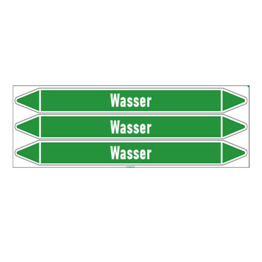 Rohrmarkierer: Wasser Vorlauf | Deutsch | Wasser