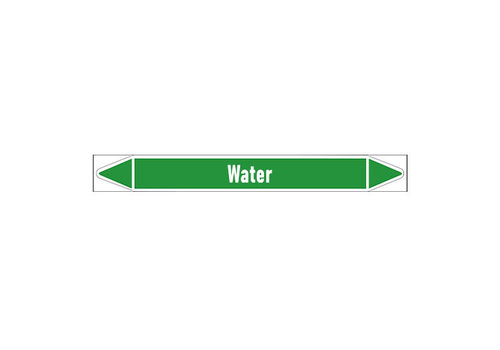 Rohrmarkierer: Hot water 90°C | Englisch | Wasser 
