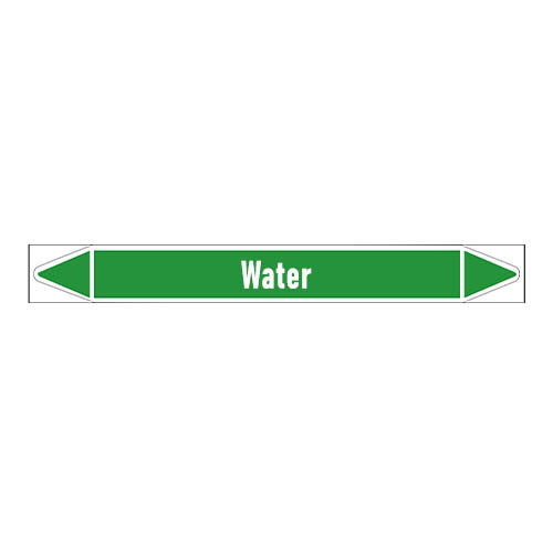 Rohrmarkierer: Secondary hot water | Englisch | Wasser 