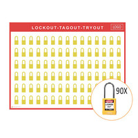 Lockout/Tagout-Shadowboards inkl. Abus 74BS/40 Vorhängeschlösser