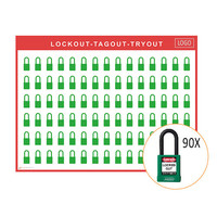 Lockout/Tagout-Shadowboards inkl. Abus 74/40 Vorhängeschlösser