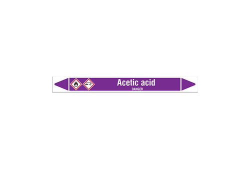 Rohrmarkierer: Acetic acid | Englisch | Säuren und Laugen 