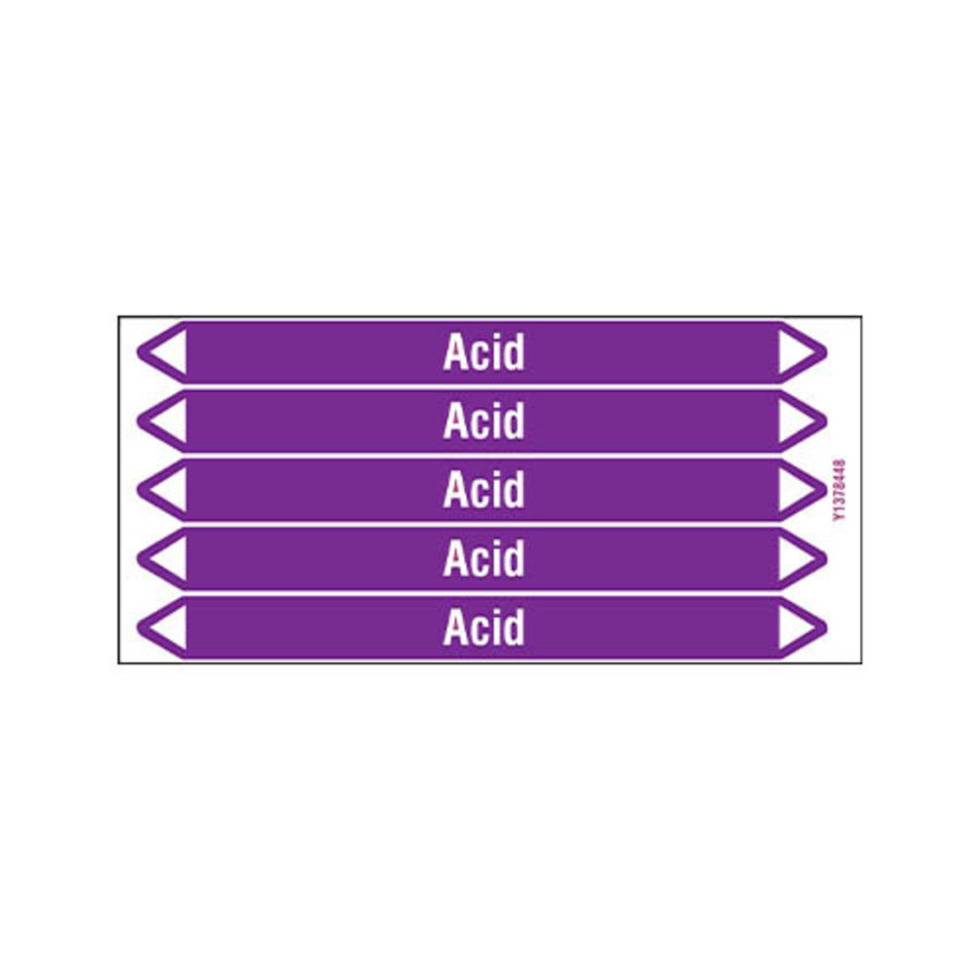 Rohrmarkierer: Acid | Englisch | Säuren und Laugen