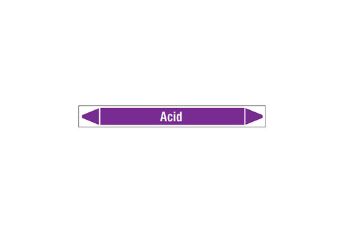 Rohrmarkierer: Acid | Englisch | Säuren und Laugen 