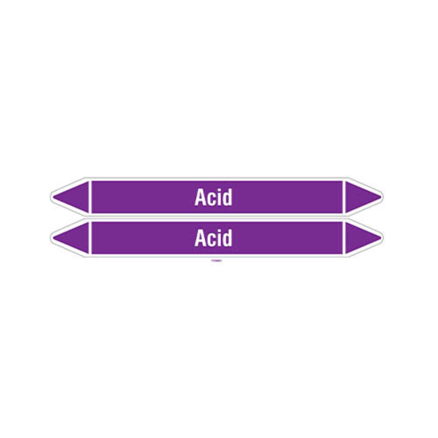 Rohrmarkierer: Acid | Englisch | Säuren und Laugen