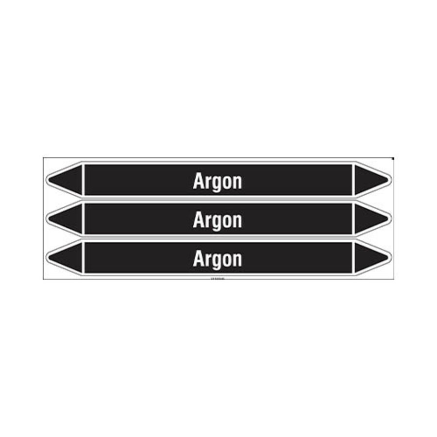 Rohrmarkierer: Argon | Niederländisch | Nicht Brennbare Flüssigkeiten