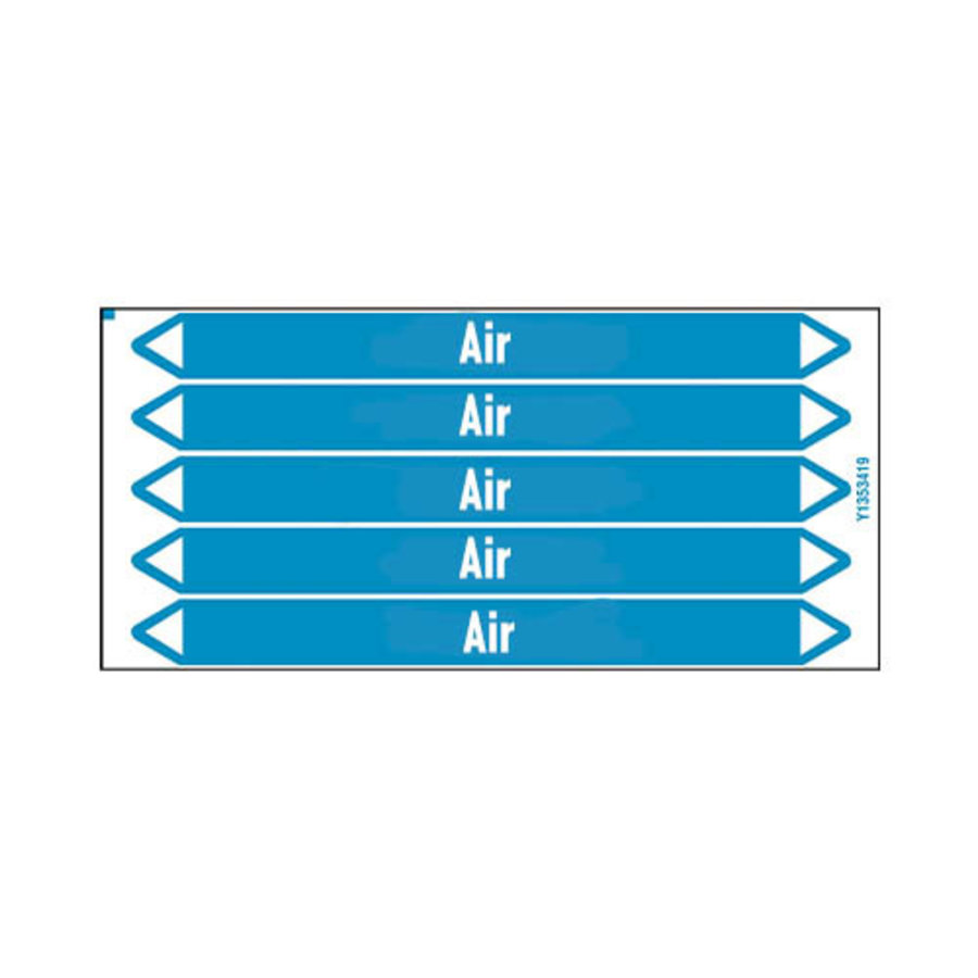 Rohrmarkierer: Air | Englisch | Luft