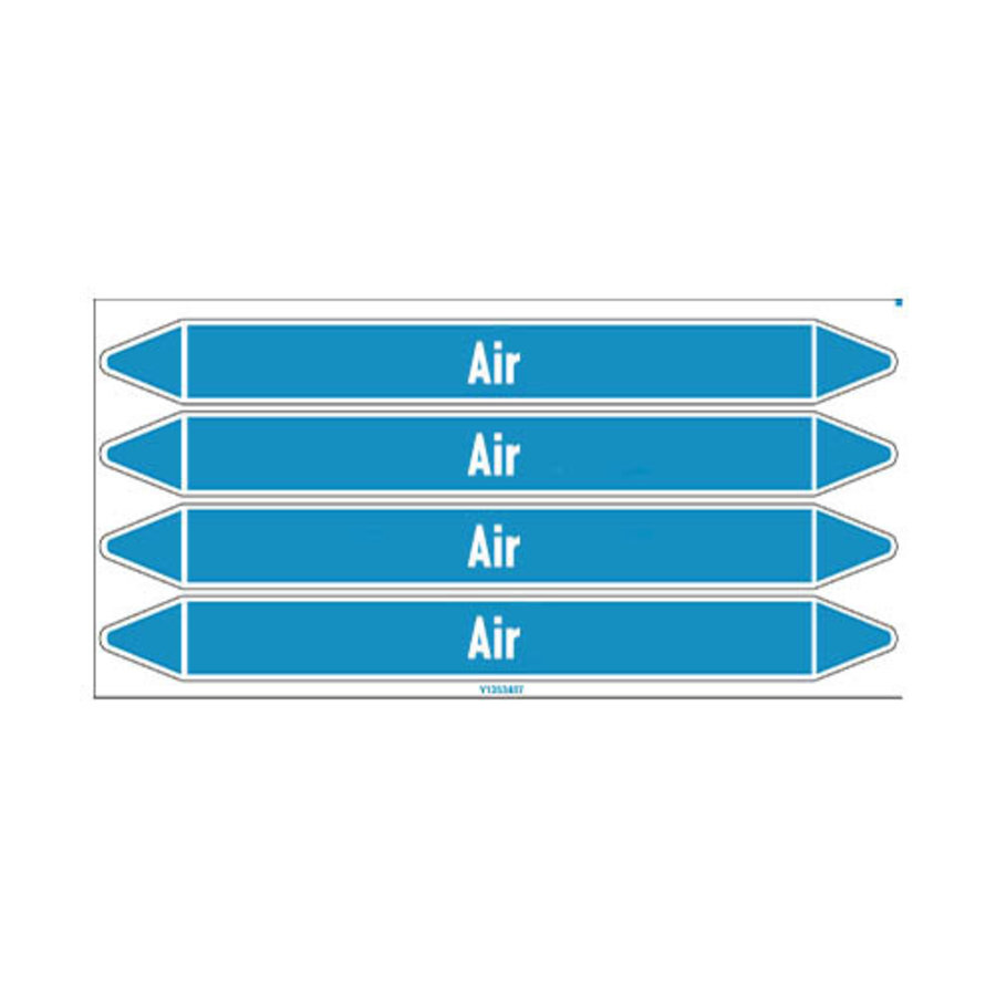 Rohrmarkierer: Dry air | Englisch | Luft