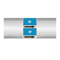Rohrmarkierer: Purified air | Englisch | Luft
