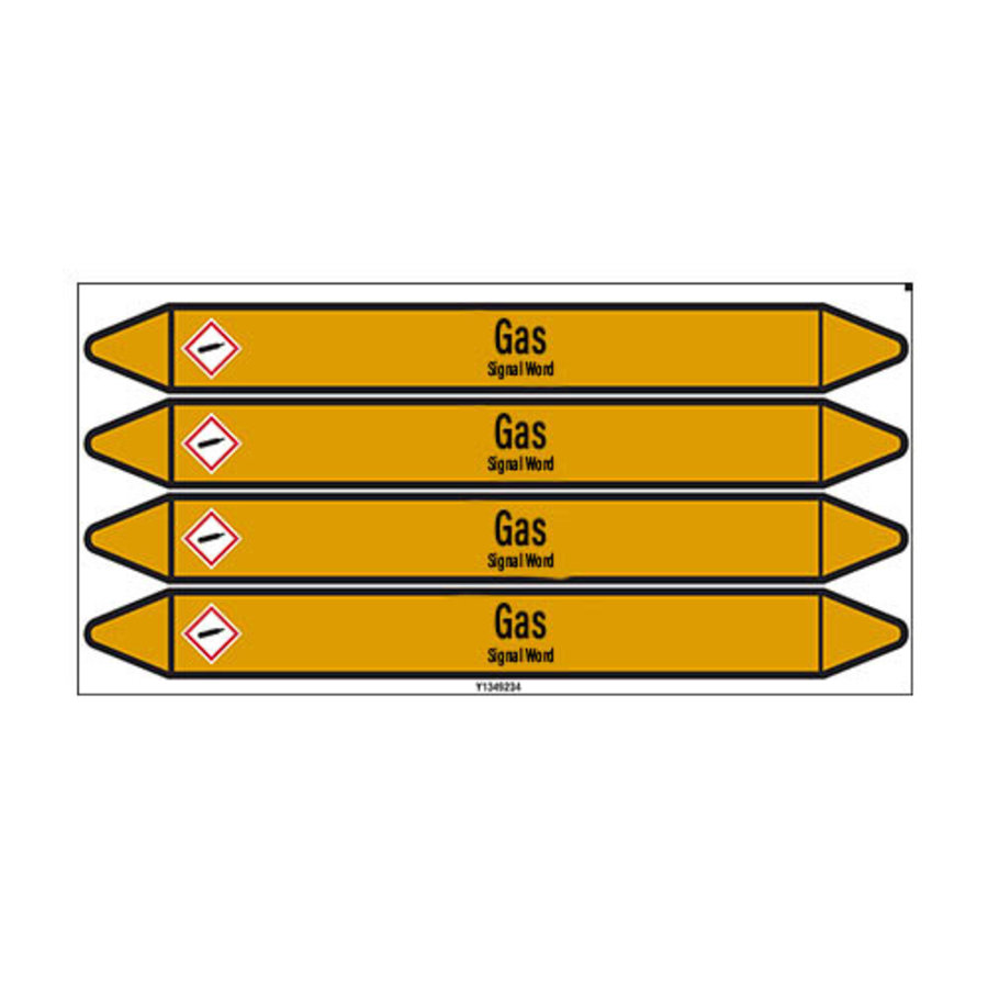 Rohrmarkierer: Fluorine | Englisch | Gase