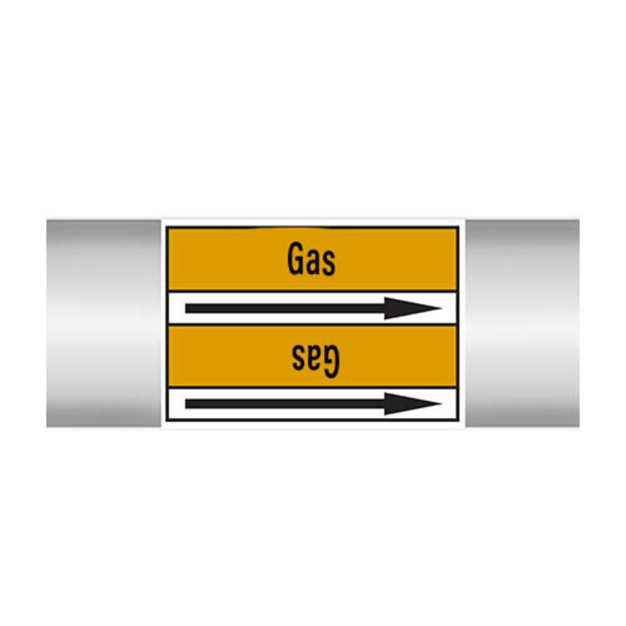 Rohrmarkierer: Recycled gas | Englisch | Gase
