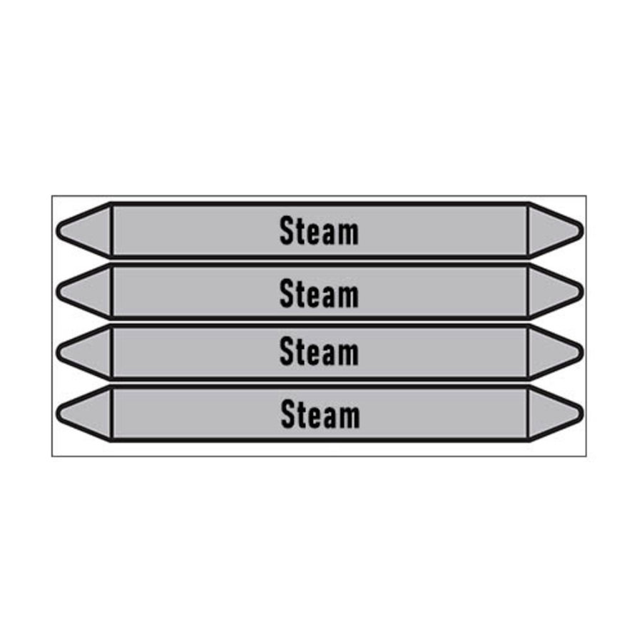 Rohrmarkierer: HP steam | Englisch | Dampf
