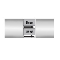 Rohrmarkierer: HP steam | Englisch | Dampf