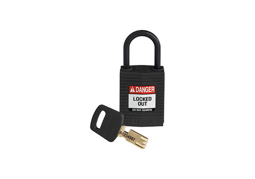 SafeKey Kompakt Nylon Sicherheitsvorhängeschloss schwarz 150184 