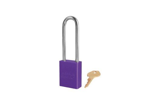 Sicherheitsvorhängeschloss aus eloxiertes Aluminium violett S1107PRP 